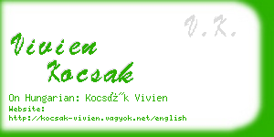 vivien kocsak business card